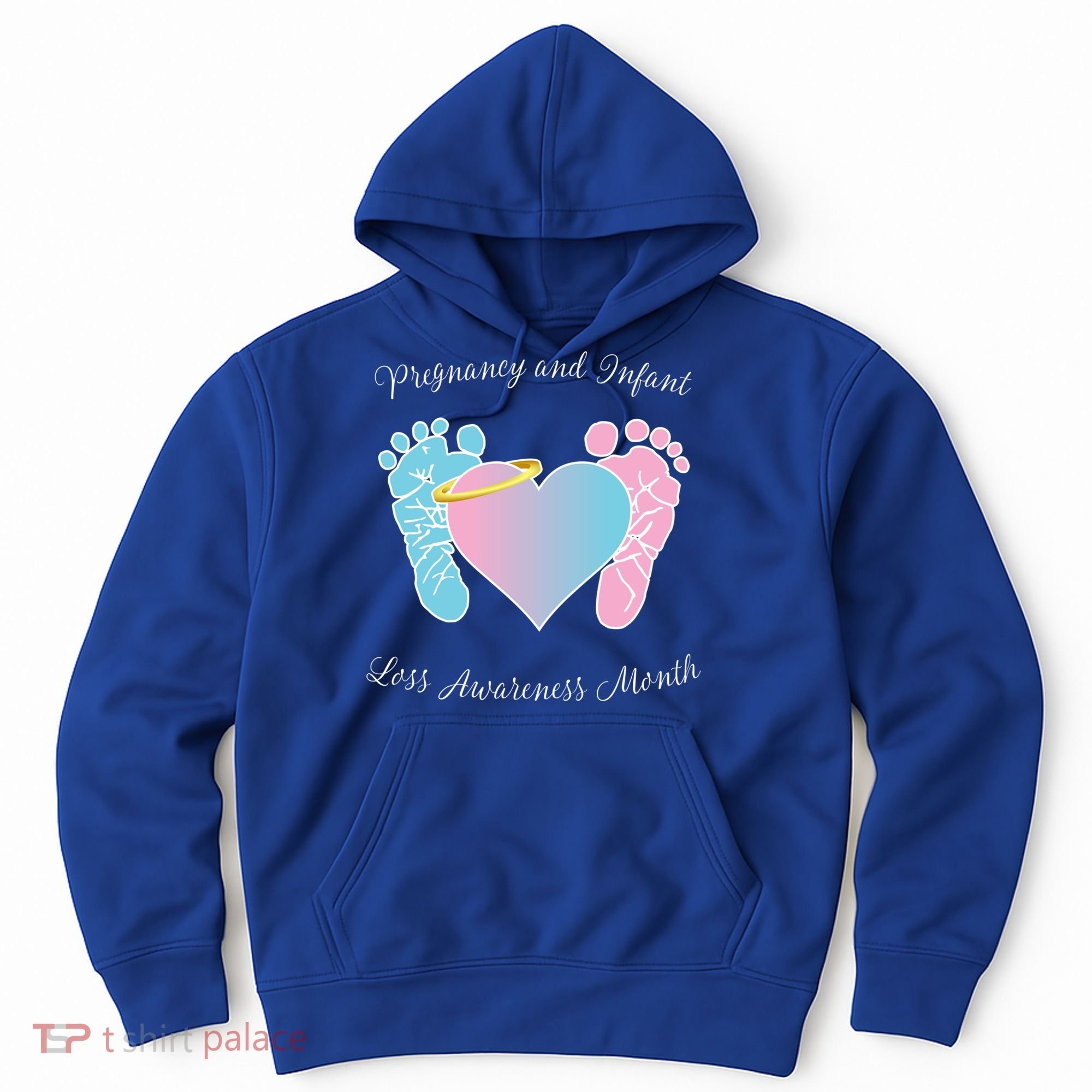 Pregnancy Infant Loss Awareness Month Footprint Halo Gift Hoodie