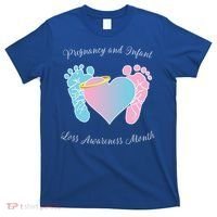 Pregnancy Infant Loss Awareness Month Footprint Halo Gift T-Shirt thumb 0
