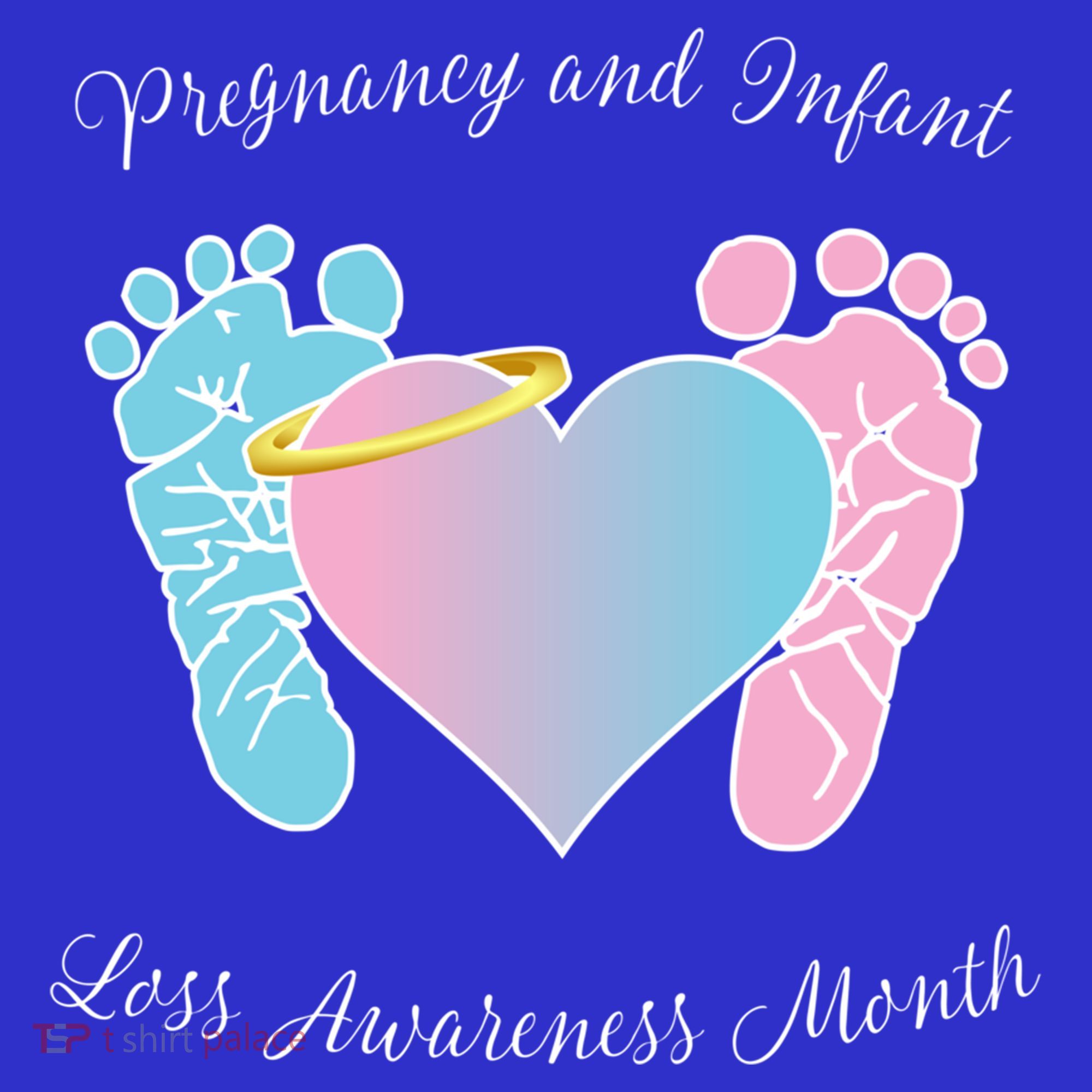 Pregnancy Infant Loss Awareness Month Footprint Halo Gift Coaster