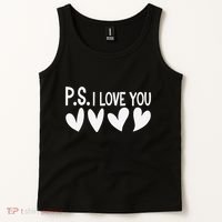 Ps I Love You Day ValentineS Day Purple Heart Tank Top thumb 2
