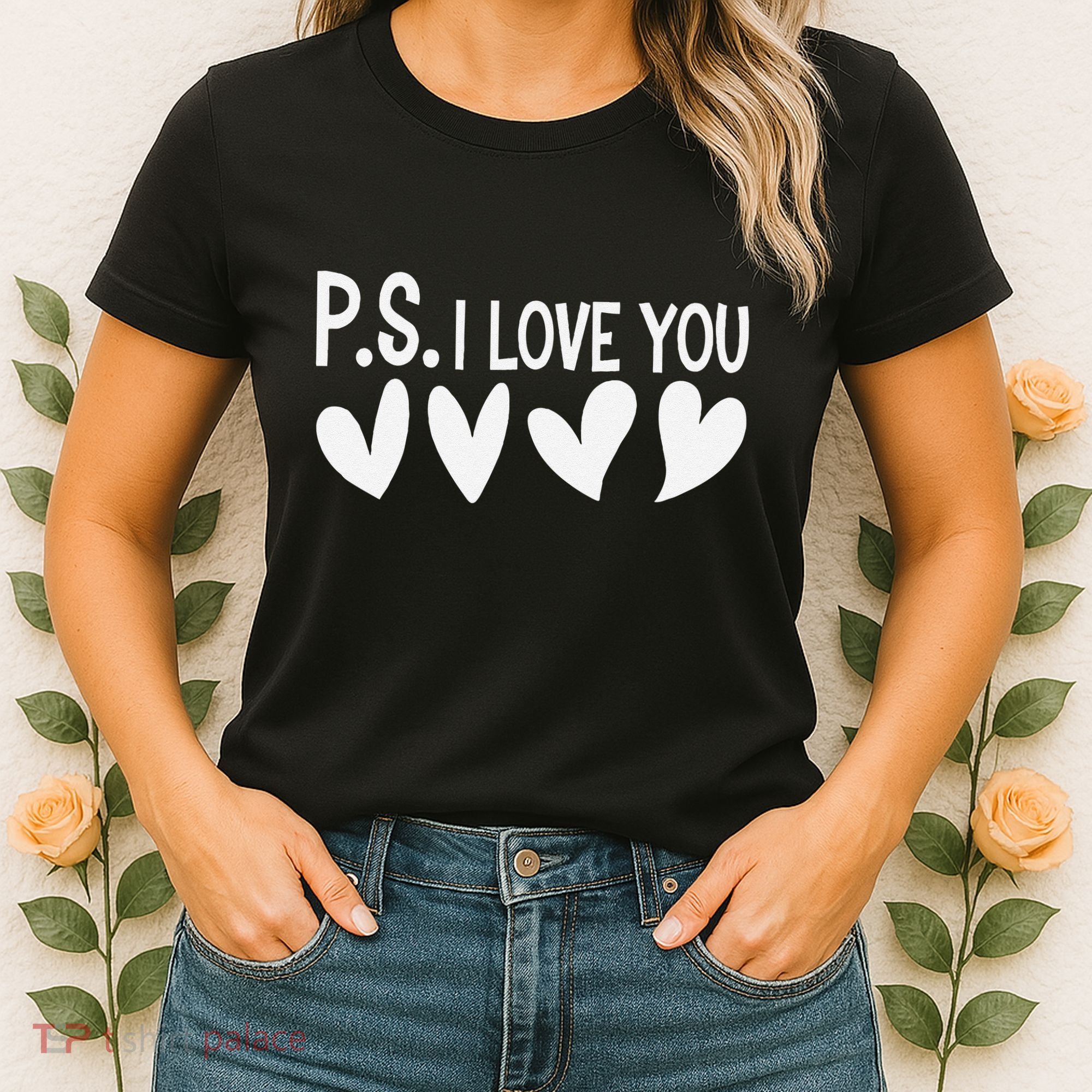 Ps I Love You Day ValentineS Day Purple Heart Women's T-Shirt