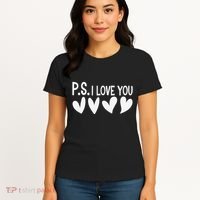 Ps I Love You Day ValentineS Day Purple Heart Women's T-Shirt thumb 4