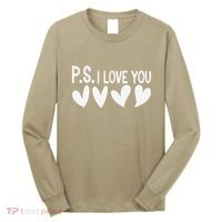 Ps I Love You Day ValentineS Day Purple Heart Long Sleeve Shirt thumb 0