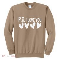 Ps I Love You Day ValentineS Day Purple Heart Sweatshirt thumb 0