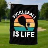 Pickleball Is Life Golf Towel thumb 1