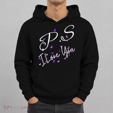 Ps I Love You Day Valentines Day Purple Heart Women Vneck Hoodie