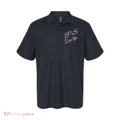 Ps I Love You Day Valentines Day Purple Heart Women Vneck Polo