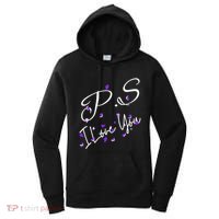 Ps I Love You Day Valentines Day Purple Heart Women Vneck Women's Hoodie thumb 0