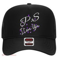 Ps I Love You Day Valentines Day Purple Heart Women Vneck Hat thumb 0