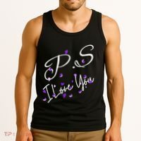 Ps I Love You Day Valentines Day Purple Heart Women Vneck Tank Top thumb 3