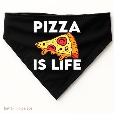 Pizza Is Life USA-Made Doggie Bandana