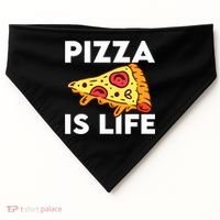 Pizza Is Life USA-Made Doggie Bandana thumb 0