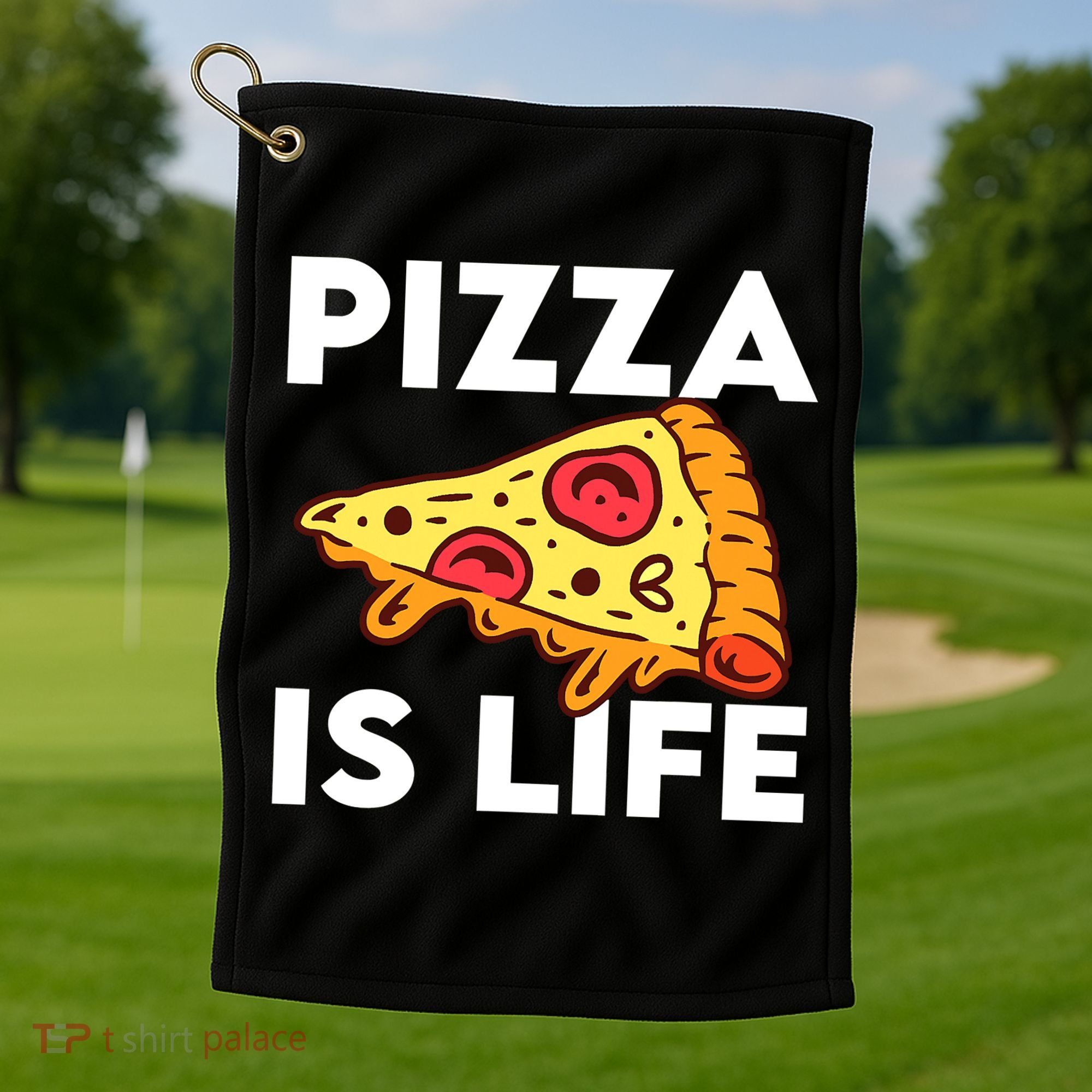 Pizza Is Life Golf Towel