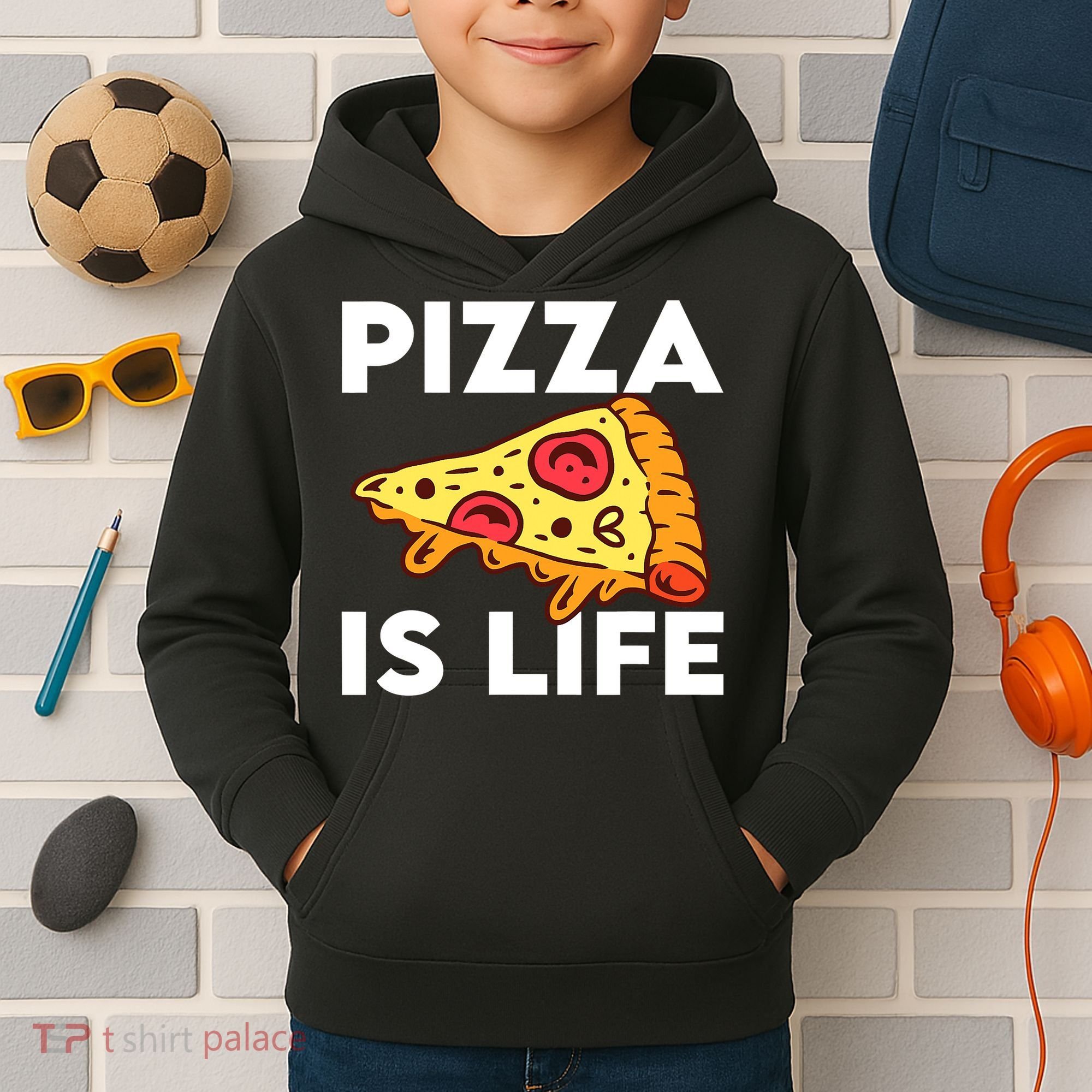 Pizza Is Life Kids Hoodie