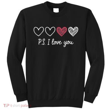 Ps I Love You Day ValentineS Day Purple Heart Women Sweatshirt