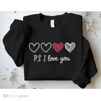 Ps I Love You Day ValentineS Day Purple Heart Women Sweatshirt thumb 2