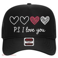 Ps I Love You Day ValentineS Day Purple Heart Women Hat thumb 0