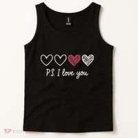 Ps I Love You Day ValentineS Day Purple Heart Women Tank Top thumb 2