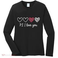 Ps I Love You Day ValentineS Day Purple Heart Women Women's Long Sleeve Shirt thumb 0