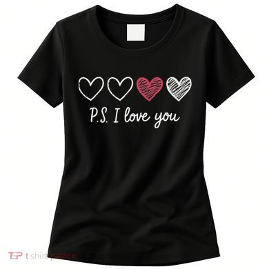 Ps I Love You Day ValentineS Day Purple Heart Women Women's T-Shirt