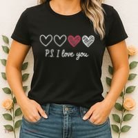 Ps I Love You Day ValentineS Day Purple Heart Women Women's T-Shirt thumb 2