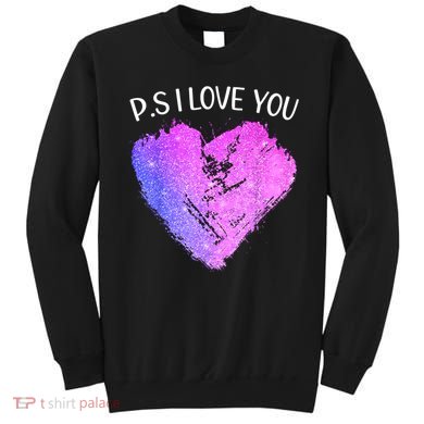Ps I Love You Day ValentineS Day Purple Heart Women Sweatshirt