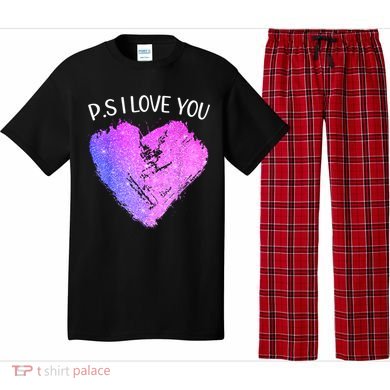 Ps I Love You Day ValentineS Day Purple Heart Women Pajama Set