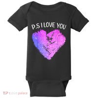 Ps I Love You Day ValentineS Day Purple Heart Women Baby Bodysuit thumb 0