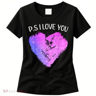 Ps I Love You Day ValentineS Day Purple Heart Women Women's T-Shirt