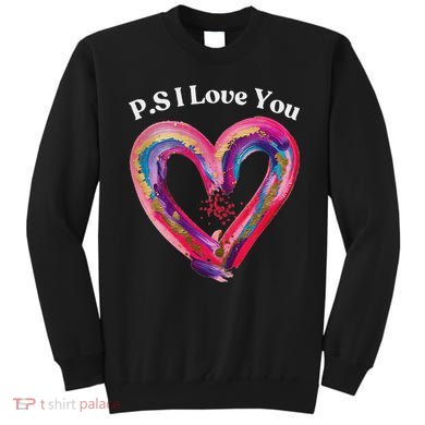 Ps I Love You Day ValentineS Day Purple Heart Women Sweatshirt