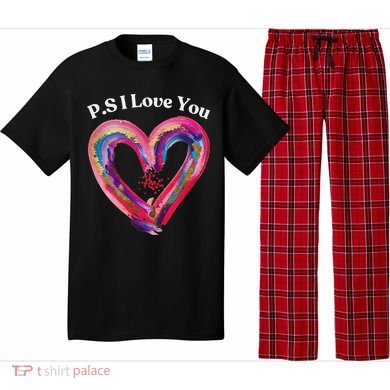 Ps I Love You Day ValentineS Day Purple Heart Women Pajama Set