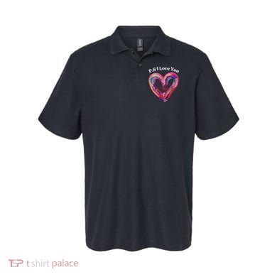 Ps I Love You Day ValentineS Day Purple Heart Women Polo