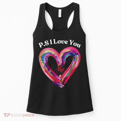 Ps I Love You Day ValentineS Day Purple Heart Women Women's Tank Top