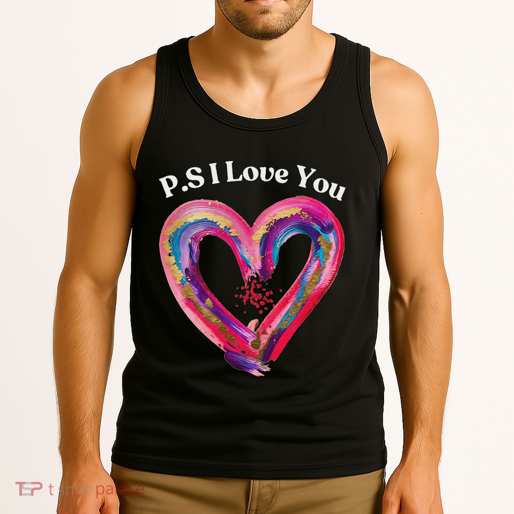 Ps I Love You Day ValentineS Day Purple Heart Women Tank Top