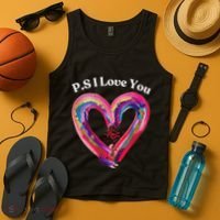 Ps I Love You Day ValentineS Day Purple Heart Women Tank Top thumb 4