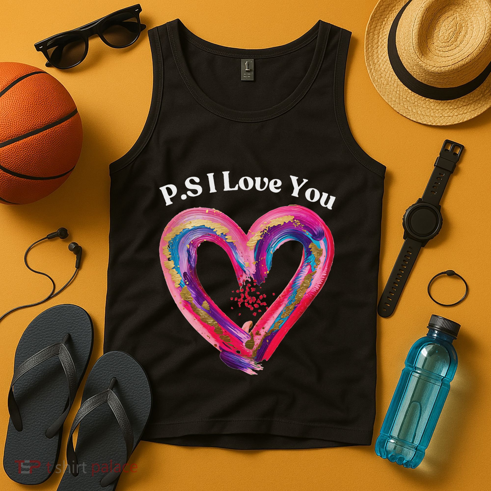 Ps I Love You Day ValentineS Day Purple Heart Women Tank Top