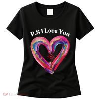 Ps I Love You Day ValentineS Day Purple Heart Women Women's T-Shirt thumb 0