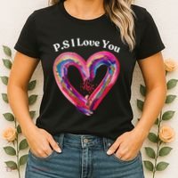 Ps I Love You Day ValentineS Day Purple Heart Women Women's T-Shirt thumb 2