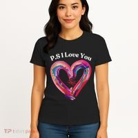 Ps I Love You Day ValentineS Day Purple Heart Women Women's T-Shirt thumb 4
