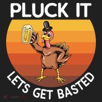 Pluck It Lets Get Basted Turkey Gift Women's Cooling Performance Crew T-Shirt thumb 2