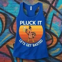 Pluck It Lets Get Basted Turkey Gift Women's Tank Top thumb 3