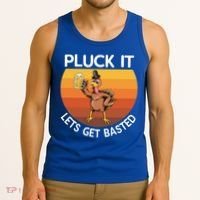 Pluck It Lets Get Basted Turkey Gift Tank Top thumb 3