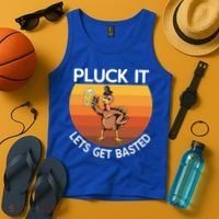 Pluck It Lets Get Basted Turkey Gift Tank Top thumb 4