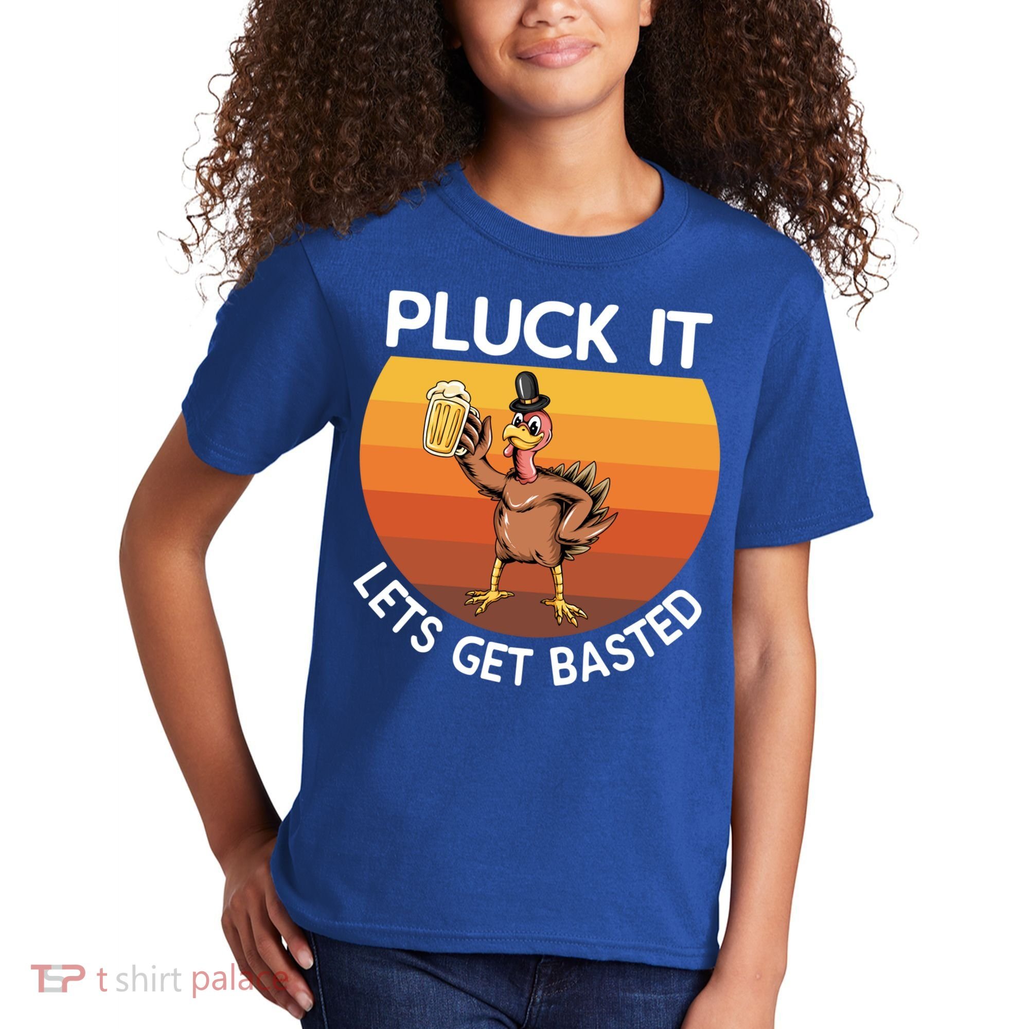 Pluck It Lets Get Basted Turkey Gift Kids T-Shirt