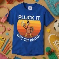 Pluck It Lets Get Basted Turkey Gift Kids T-Shirt thumb 3