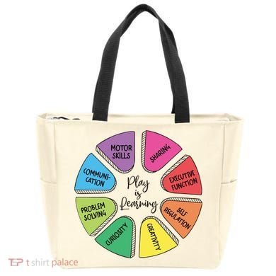 Play Is Learning Teacher Appreciation Tote Bag