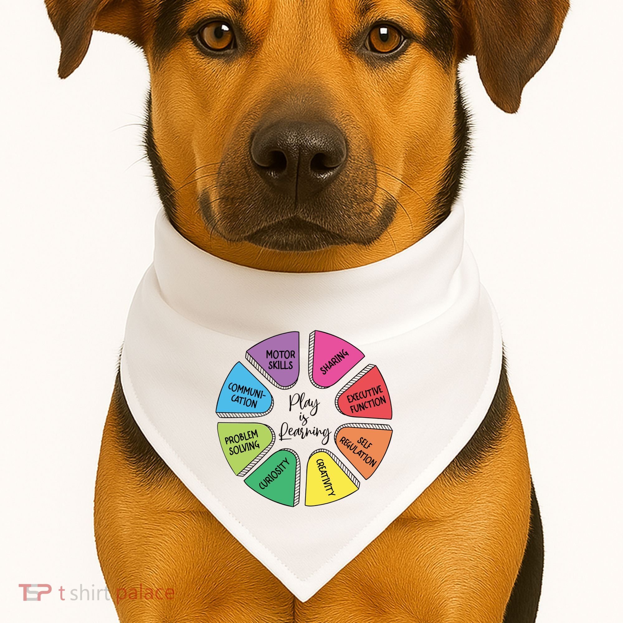 Play Is Learning Teacher Appreciation USA-Made Doggie Bandana