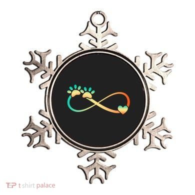 Pawprints Infinite Love Heart Infinity Symbol Vintage Retro Funny Gift Ornament