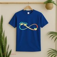 Pawprints Infinite Love Heart Infinity Symbol Vintage Retro Funny Gift T-Shirt thumb 2