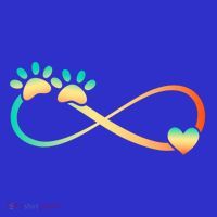 Pawprints Infinite Love Heart Infinity Symbol Vintage Retro Funny Gift T-Shirt thumb 7
